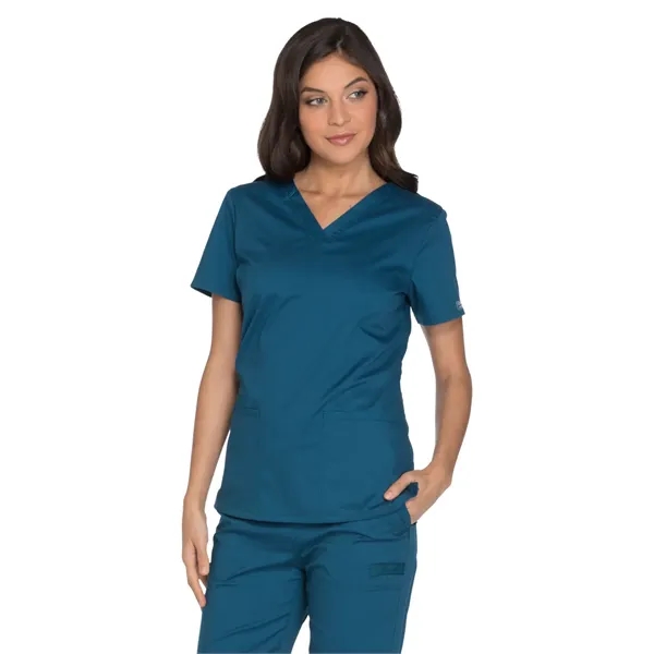 Cherokee Workwear Core Stretch Women's V-Neck Top... from ASI 86018 Scrub Authority / Uniform Stores