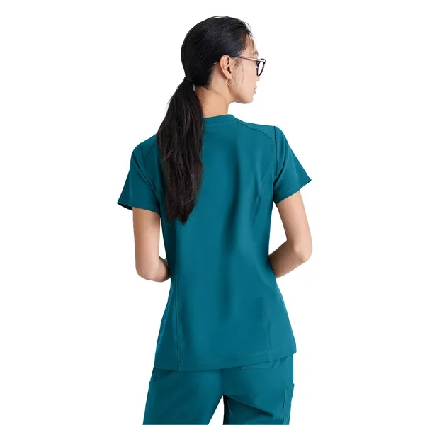 Grey's Anatomy Banded V-Neck Tuck-In Top... from ASI 86018 Scrub Authority