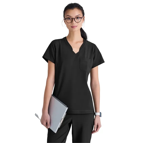 Grey's Anatomy Banded V-Neck Tuck-In Top... from ASI 86018 Scrub Authority