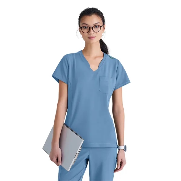 Grey's Anatomy Banded V-Neck Tuck-In Top... from ASI 86018 Scrub Authority