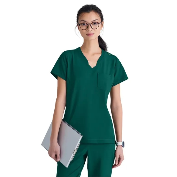 Grey's Anatomy Banded V-Neck Tuck-In Top... from ASI 86018 Scrub Authority