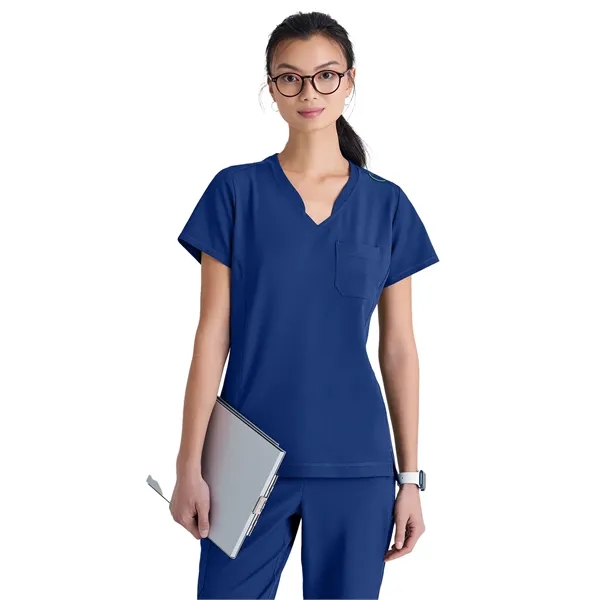 Grey's Anatomy Banded V-Neck Tuck-In Top... from ASI 86018 Scrub Authority