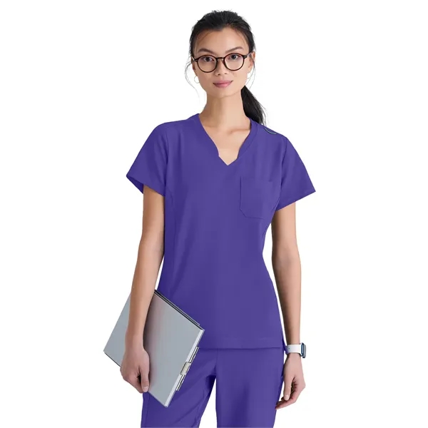 Grey's Anatomy Banded V-Neck Tuck-In Top... from ASI 86018 Scrub Authority