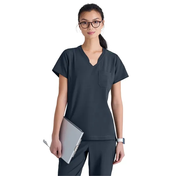 Grey's Anatomy Banded V-Neck Tuck-In Top... from ASI 86018 Scrub Authority