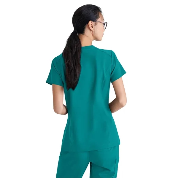 Grey's Anatomy Banded V-Neck Tuck-In Top... from ASI 86018 Scrub Authority