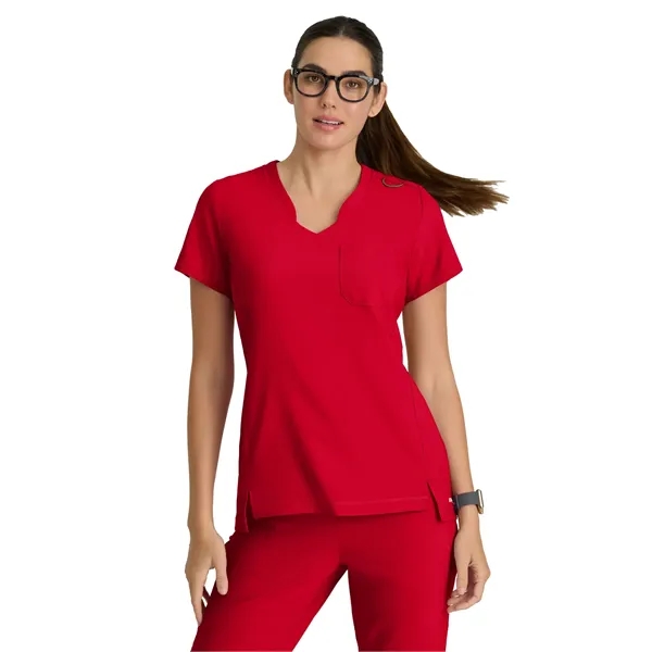 Grey's Anatomy Banded V-Neck Tuck-In Top... from ASI 86018 Scrub Authority