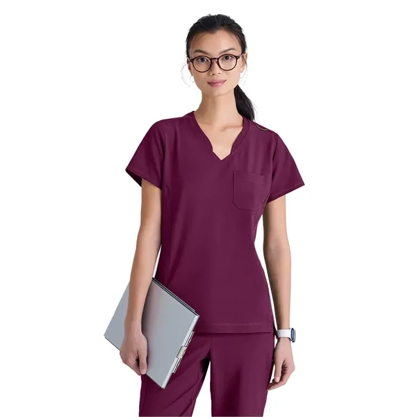 Grey's Anatomy Banded V-Neck Tuck-In Top... from ASI 86018 Scrub Authority