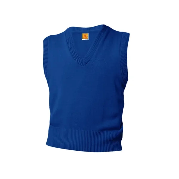 A+ Uniforms Unisex Jersey V-Neck Pullover Vest... from ASI 86018 Scrub Authority / Uniform Stores