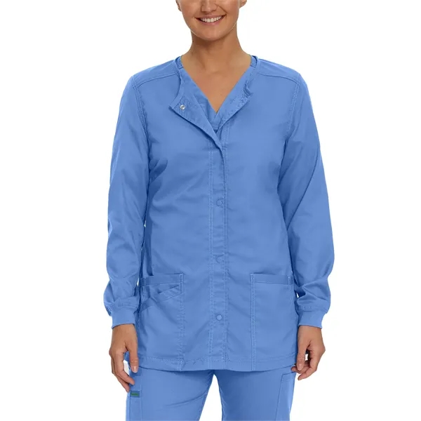 Landau Proflex Women's Snap Front Warm-Up Scrub Jacket... from ASI 86018 Scrub Authority / Uniform Stores