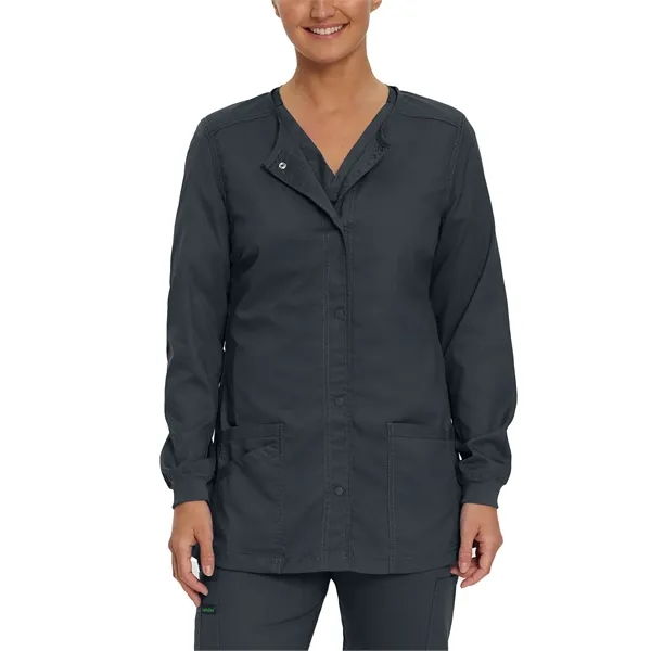 Landau Proflex Women's Snap Front Warm-Up Scrub Jacket... from ASI 86018 Scrub Authority / Uniform Stores