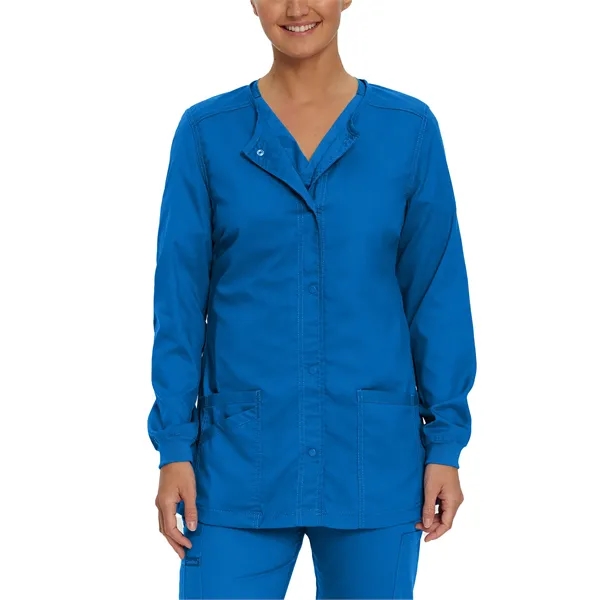 Landau Proflex Women's Snap Front Warm-Up Scrub Jacket... from ASI 86018 Scrub Authority / Uniform Stores