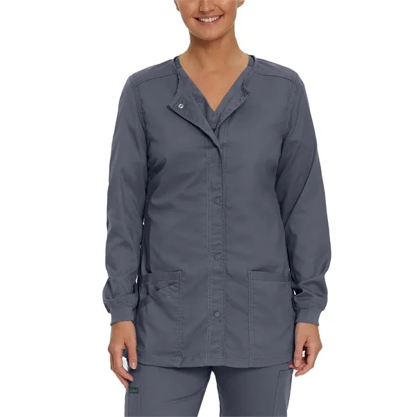 Landau Proflex Women's Snap Front Warm-Up Scrub Jacket... from ASI 86018 Scrub Authority / Uniform Stores