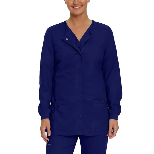 Landau Proflex Women's Snap Front Warm-Up Scrub Jacket... from ASI 86018 Scrub Authority / Uniform Stores