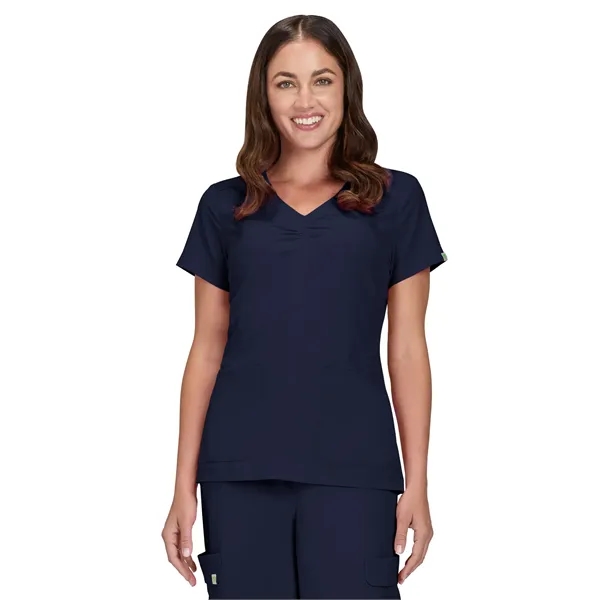 koi - Planet - Women's Shirred Chest V-Neck Enik Scrub Top... from ASI 86018 Scrub Authority / Uniform Stores