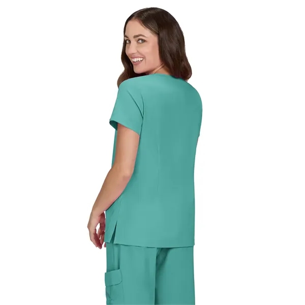koi - Planet - Women's Shirred Chest V-Neck Enik Scrub Top... from ASI 86018 Scrub Authority / Uniform Stores