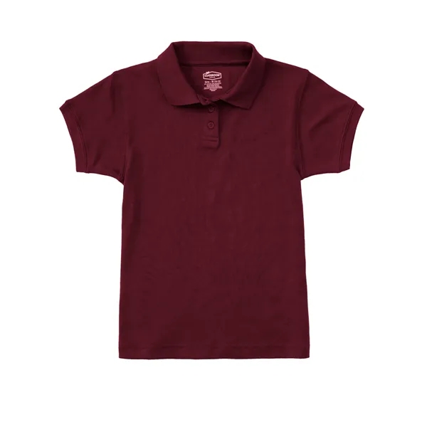 Classroom Uniforms Girls Short Sleeve Fitted Interlock Polo... from ASI 86018 Scrub Authority / Uniform Stores