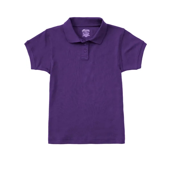 Classroom Uniforms Girls Short Sleeve Fitted Interlock Polo... from ASI 86018 Scrub Authority / Uniform Stores