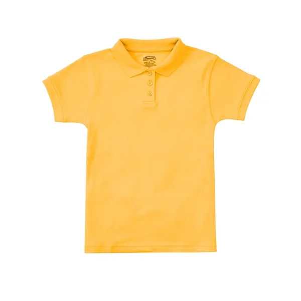 Classroom Uniforms Girls Short Sleeve Fitted Interlock Polo... from ASI 86018 Scrub Authority / Uniform Stores
