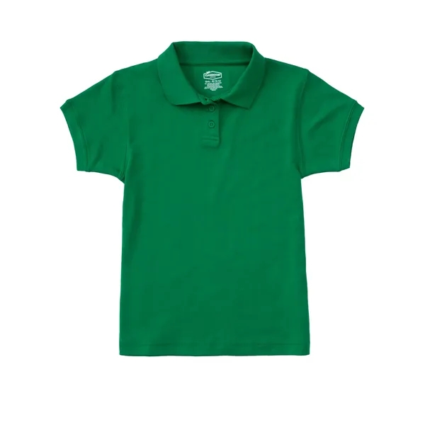 Classroom Uniforms Girls Short Sleeve Fitted Interlock Polo... from ASI 86018 Scrub Authority / Uniform Stores