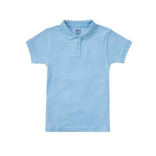 Classroom Uniforms Girls Short Sleeve Fitted Interlock Polo... from ASI 86018 Scrub Authority / Uniform Stores