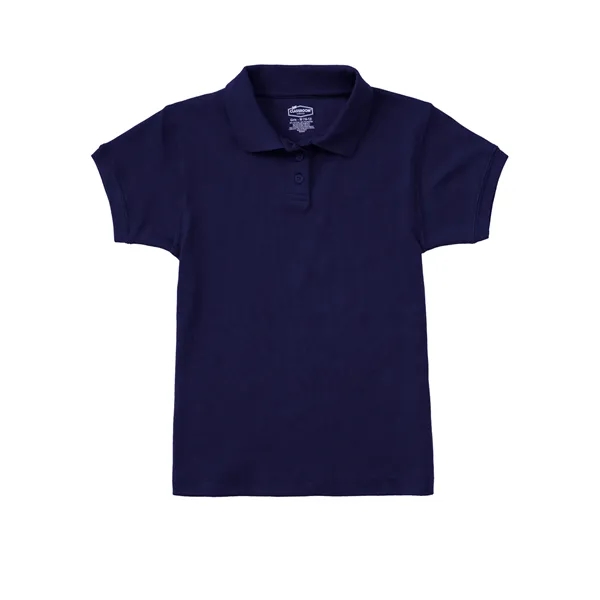 Classroom Uniforms Girls Short Sleeve Fitted Interlock Polo... from ASI 86018 Scrub Authority / Uniform Stores