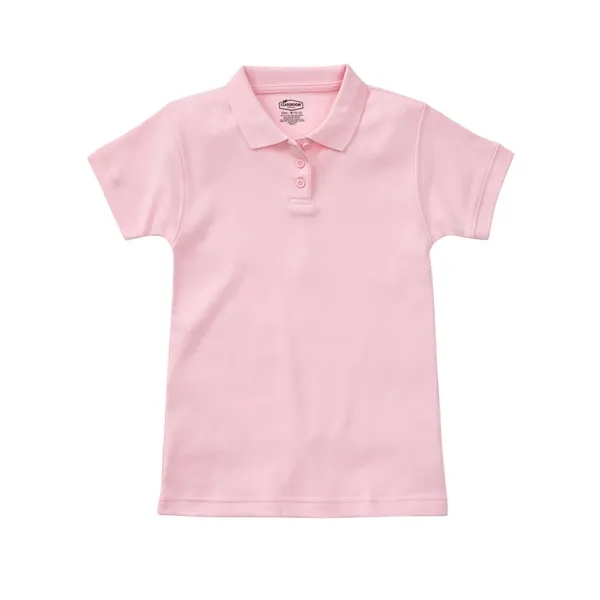 Classroom Uniforms Girls Short Sleeve Fitted Interlock Polo... from ASI 86018 Scrub Authority / Uniform Stores
