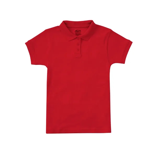 Classroom Uniforms Girls Short Sleeve Fitted Interlock Polo... from ASI 86018 Scrub Authority / Uniform Stores