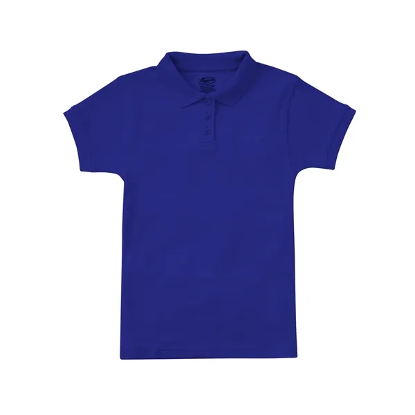 Classroom Uniforms Girls Short Sleeve Fitted Interlock Polo... from ASI 86018 Scrub Authority / Uniform Stores
