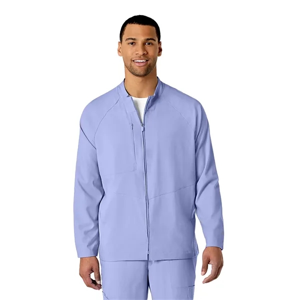 WonderWink W123 Men's Zip Front Warm Up Jacket... from ASI 86018 Scrub Authority / Uniform Stores
