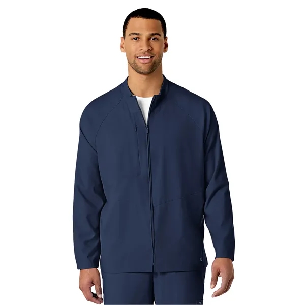 WonderWink W123 Men's Zip Front Warm Up Jacket... from ASI 86018 Scrub Authority / Uniform Stores