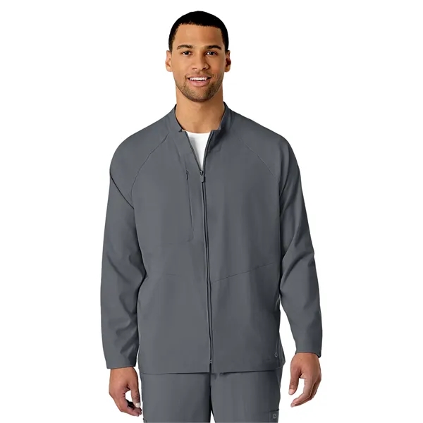 WonderWink W123 Men's Zip Front Warm Up Jacket... from ASI 86018 Scrub Authority / Uniform Stores