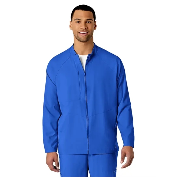 WonderWink W123 Men's Zip Front Warm Up Jacket... from ASI 86018 Scrub Authority / Uniform Stores