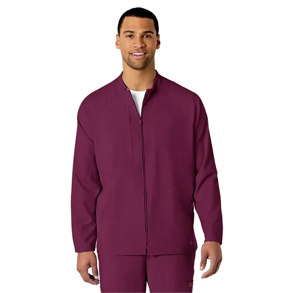 WonderWink W123 Men's Zip Front Warm Up Jacket... from ASI 86018 Scrub Authority / Uniform Stores