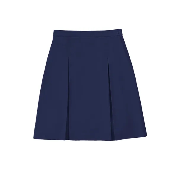 Classroom Uniforms Girls Longer Length Kick Pleat Skirt... from ASI 86018 Scrub Authority / Uniform Stores