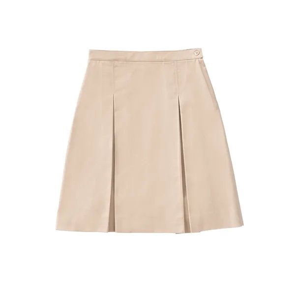 Classroom Uniforms Girls Longer Length Kick Pleat Skirt... from ASI 86018 Scrub Authority / Uniform Stores