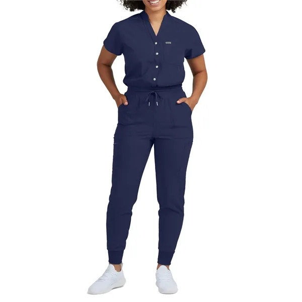 Landau - Forward - Women's 8-Pocket Cargo Jumpsuit... from ASI 86018 Scrub Authority