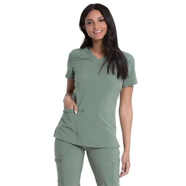 Dickies EDS Essentials Women's V-Neck Top... from ASI 86018 Scrub Authority / Uniform Stores
