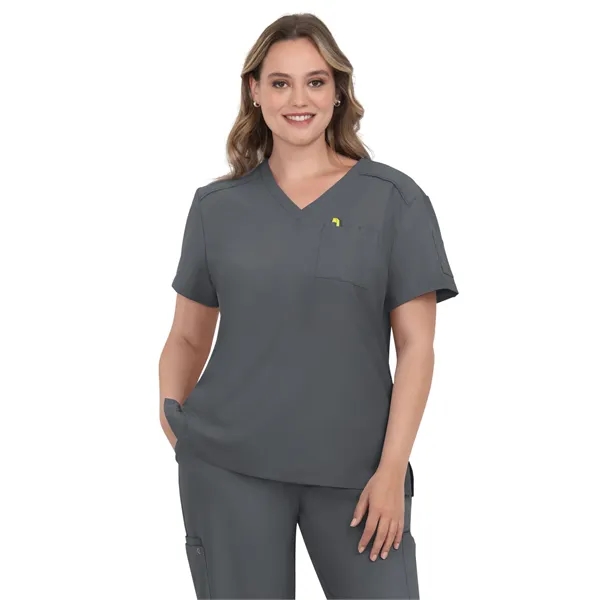 koi - Cureology - Women's 2-Pocket V-Neck Tuck-In Aura Sc...... from ASI 86018 Scrub Authority / Uniform Stores