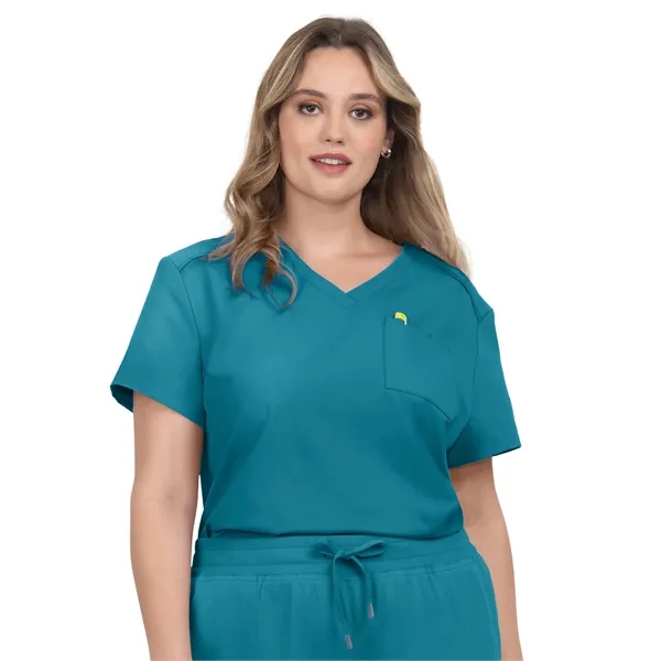 koi - Cureology - Women's 2-Pocket V-Neck Tuck-In Aura Sc...... from ASI 86018 Scrub Authority / Uniform Stores