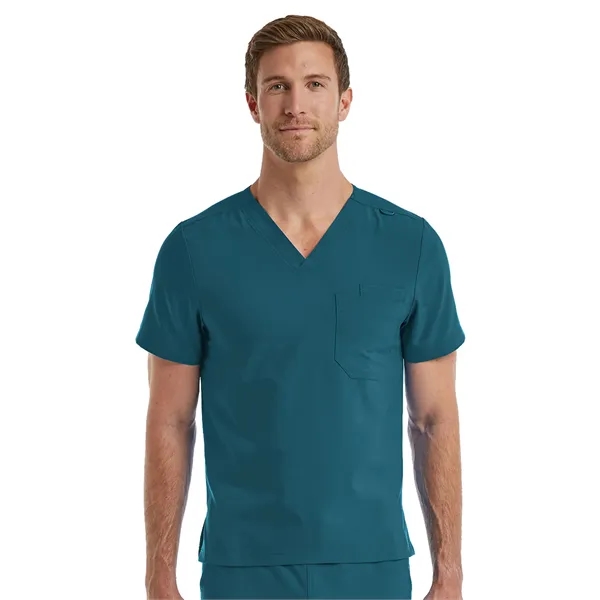 ScrubJoy Fit-4-All - Unisex One-Pocket V-Neck Scrub Top... from ASI 86018 Scrub Authority / Uniform Stores