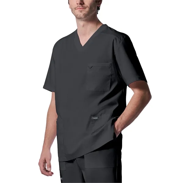 Landau ProFlex Men's Rib-Knit V-Neck Top... from ASI 86018 Scrub Authority / Uniform Stores
