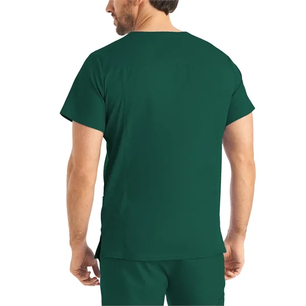 Landau ProFlex Men's Rib-Knit V-Neck Top... from ASI 86018 Scrub Authority / Uniform Stores