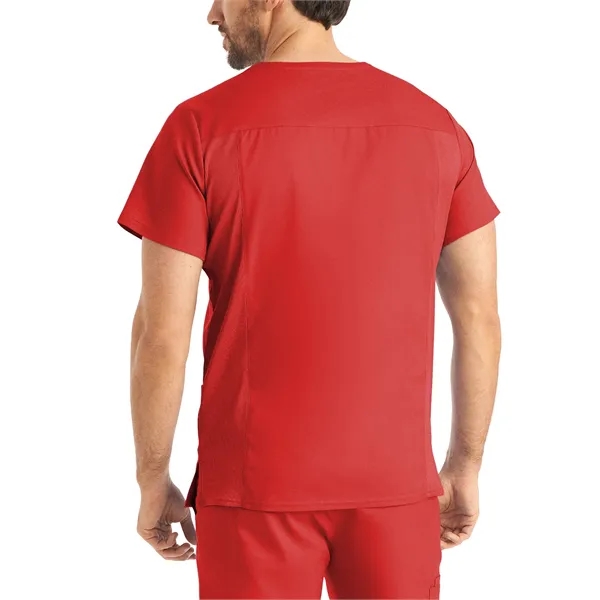 Landau ProFlex Men's Rib-Knit V-Neck Top... from ASI 86018 Scrub Authority / Uniform Stores