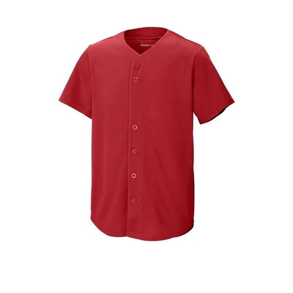 Sport-Tek Youth PosiCharge Tough Mesh Full-Button Jersey... from ASI 84863 SanMar