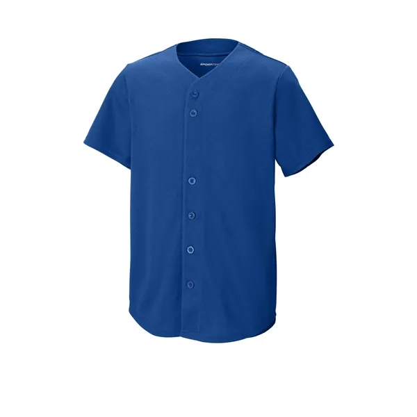 Sport-Tek Youth PosiCharge Tough Mesh Full-Button Jersey... from ASI 84863 SanMar