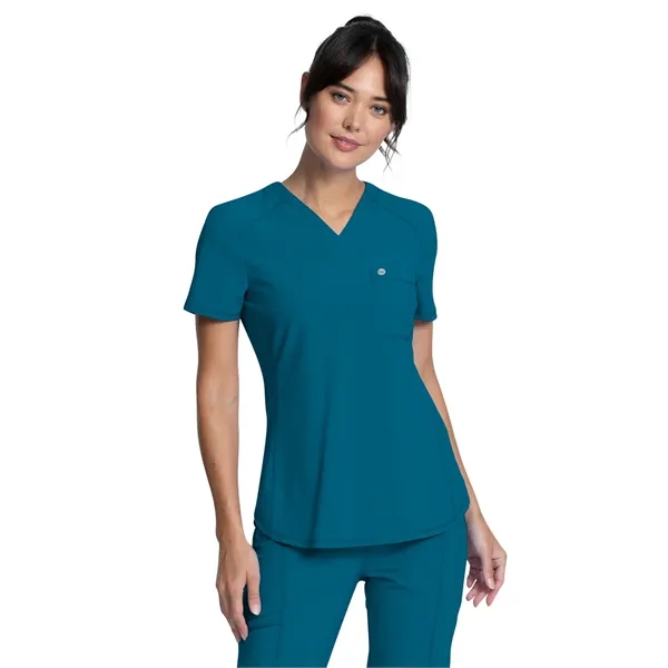 Cherokee Infinity Women's V-Neck Chest Pocket Top... from ASI 86018 Scrub Authority / Uniform Stores