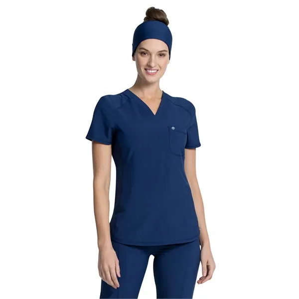 Cherokee Infinity Women's V-Neck Chest Pocket Top... from ASI 86018 Scrub Authority / Uniform Stores