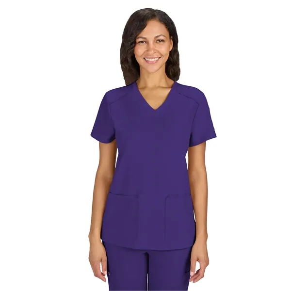koi - Cureology - Women's 3-Pocket V-Neck Cardi Scrub Top... from ASI 86018 Scrub Authority