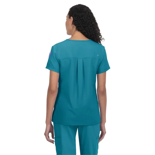 koi - Cureology - Women's 3-Pocket V-Neck Cardi Scrub Top... from ASI 86018 Scrub Authority