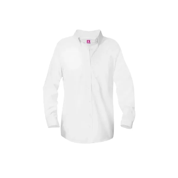 A+ Uniforms Woven Shirts - Girls' Long Sleeve Blouse... from ASI 86018 Scrub Authority / Uniform Stores